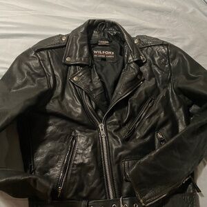 Leather jacket.